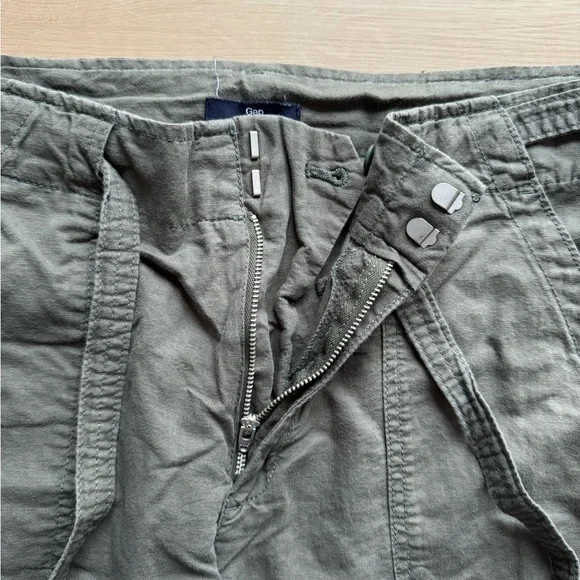 GAP Olive Green Linen/Cotton Pant (Size 6) - Picture 4 of 8